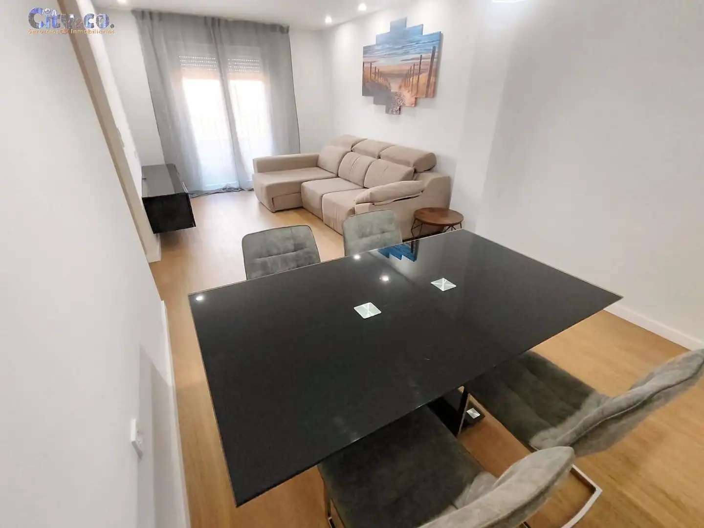 Living room of Flat for rent in Molina de Segura  with Air Conditioner, Furnished and Balcony