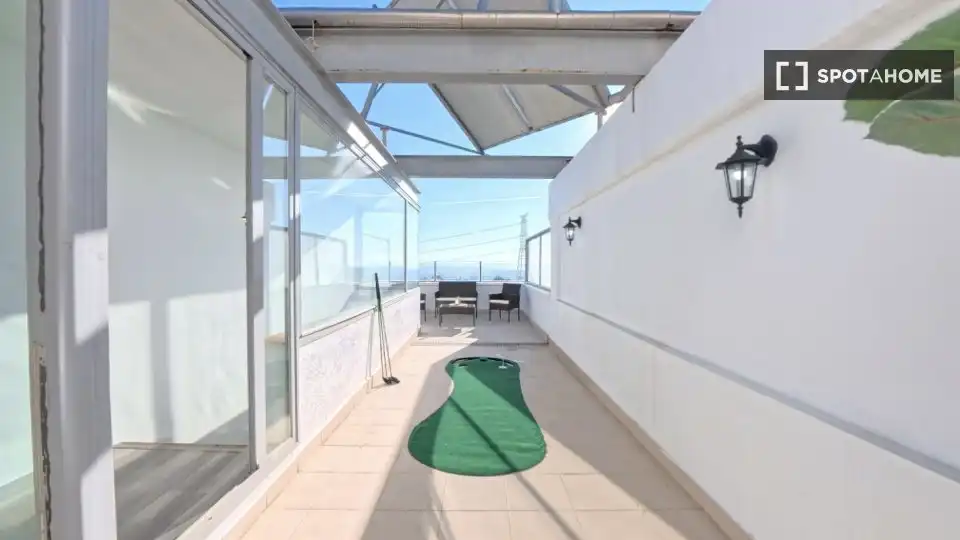 Terrace of Flat for rent in  Madrid Capital  with Air Conditioner, Heating and Furnished