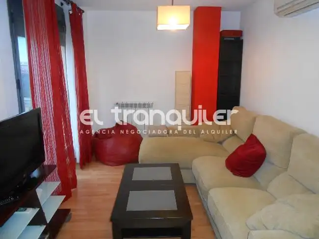 Sala d'estar de Àtic de lloguer en Madrid amb Aire condicionat, Terrassa i Traster