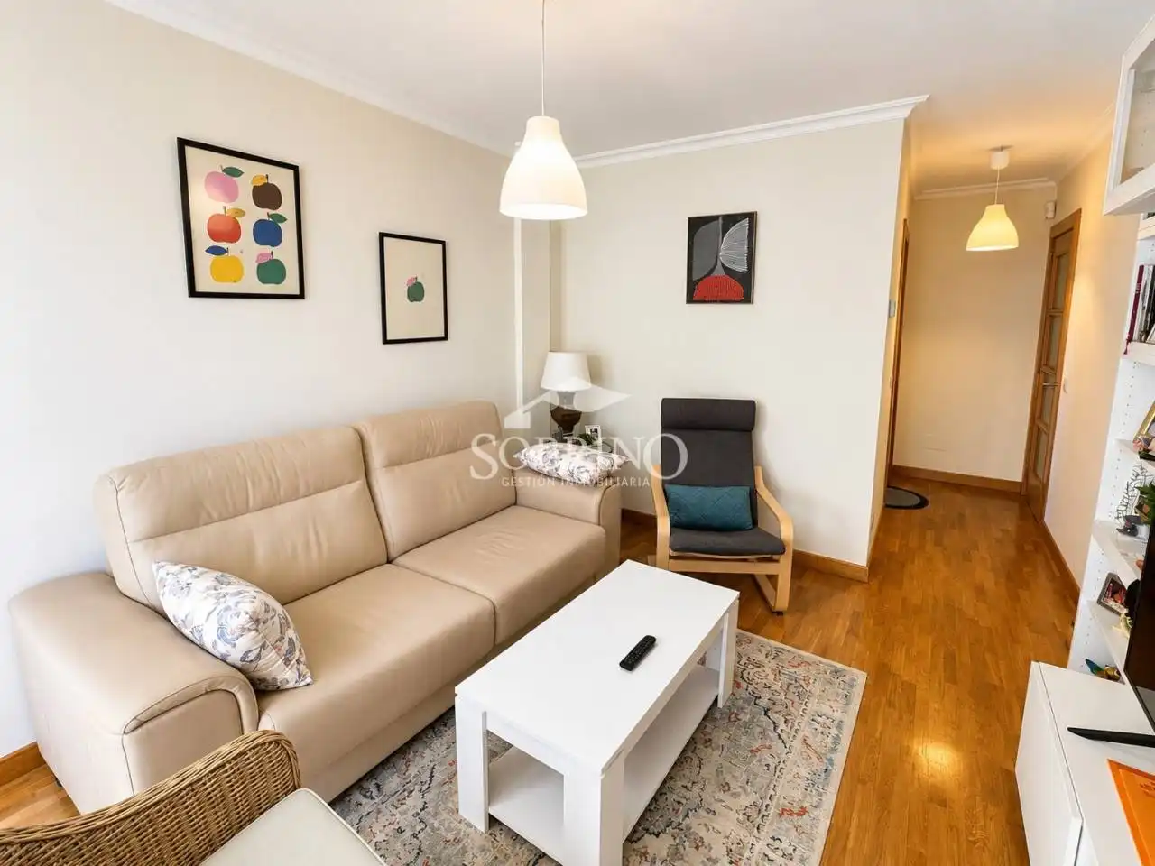 Living room of Flat for sale in Llanes  with Heating, Furnished and Alarm