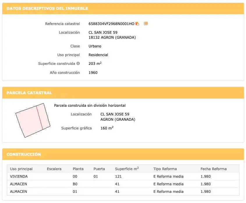 Jardín de Finca rústica en venta en Agrón con Calefacción, Terraza y Trastero