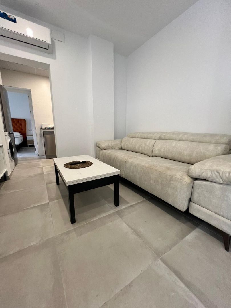 Sala d'estar de Casa adosada en venda en Málaga Capital amb Aire condicionat, Terrassa i Moblat