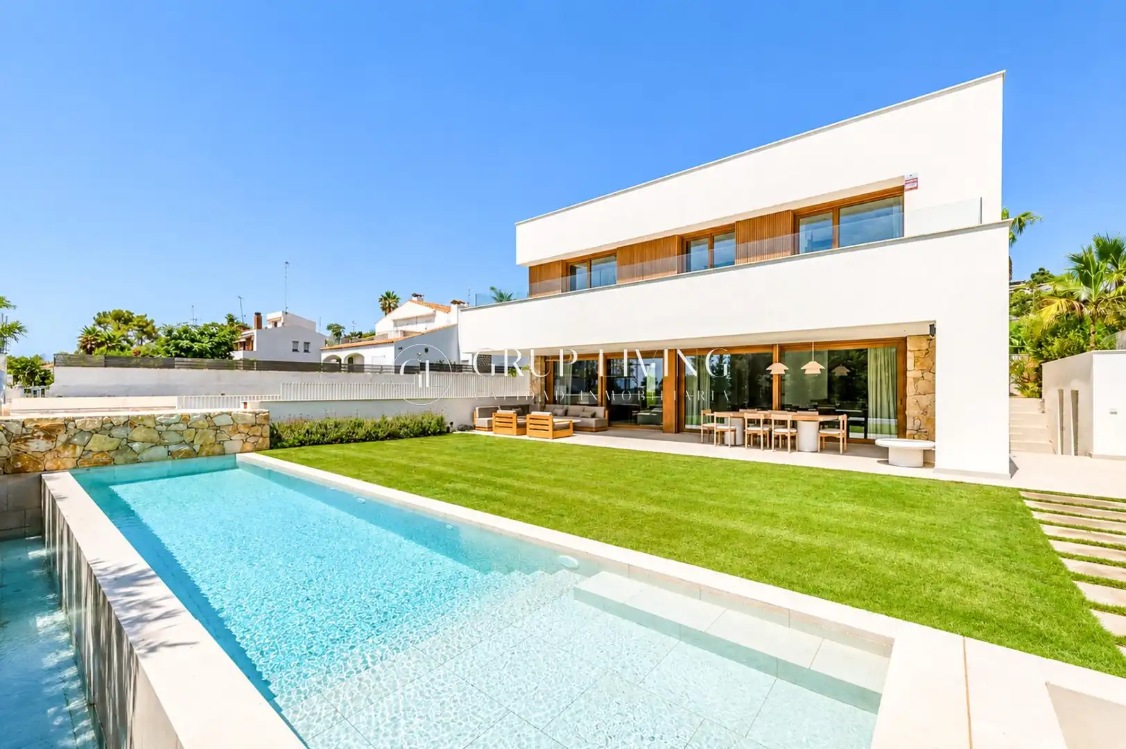 Garten von Haus oder Chalet zur Miete in Sitges mit Klimaanlage, Heizung und Privatgarten