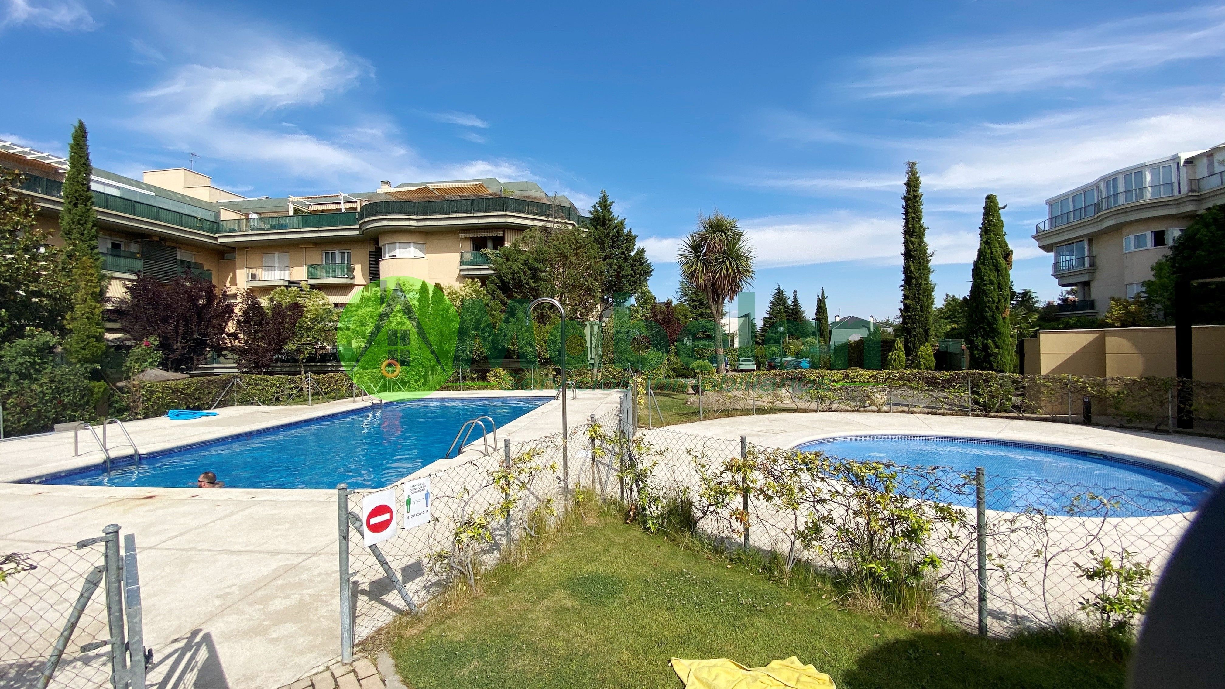 Garden of Flat to rent in Las Rozas de Madrid  with Air Conditioner, Heating and Parquet flooring