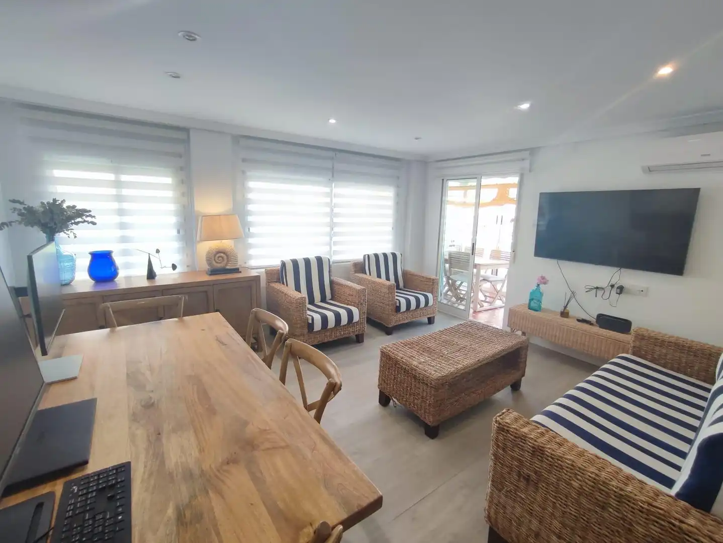 Sala d'estar de Pis en venda en Benicasim / Benicàssim amb Aire condicionat, Terrassa i Moblat