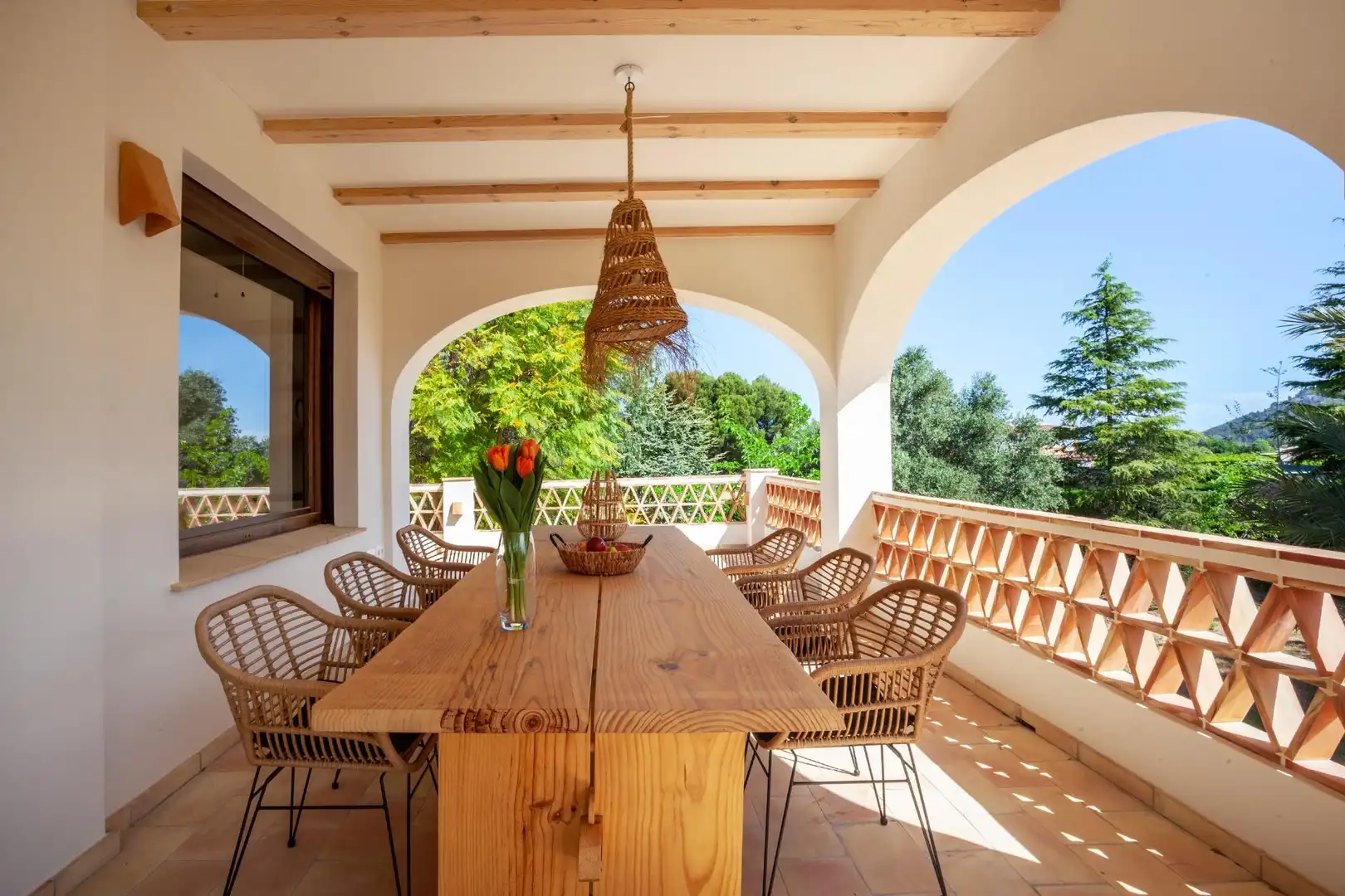 Terrasse von Haus oder Chalet zur Miete in Pedreguer mit Klimaanlage, Heizung und Privatgarten