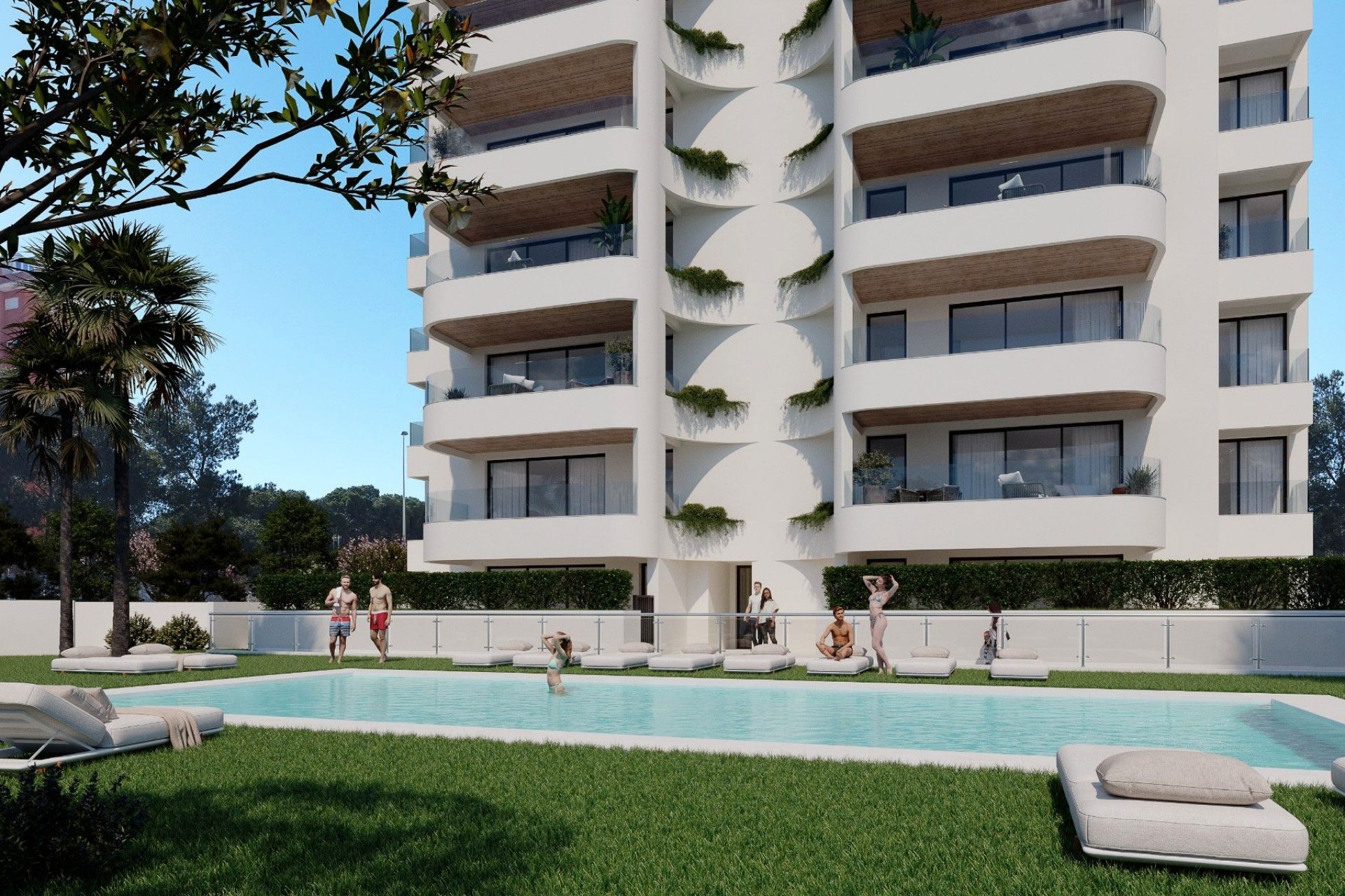 Piscina de Apartament en venda en Guardamar del Segura amb Aire condicionat, Terrassa i Traster