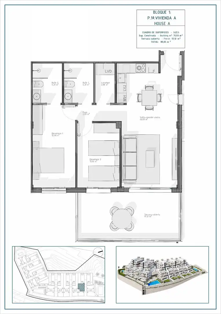 Appartement compact avec terrasse à vendre à Las Salinas, imagen 11