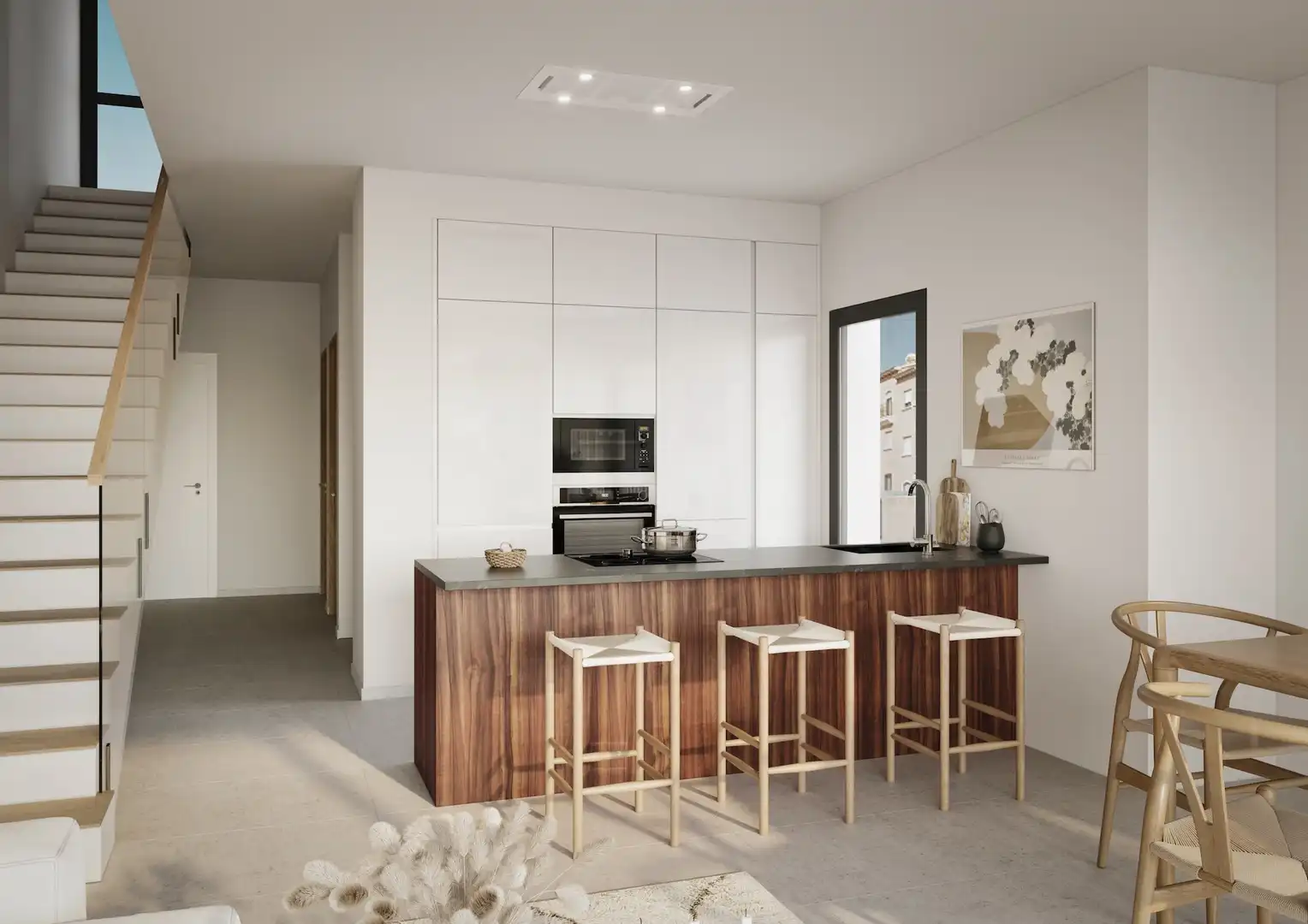 Küche von Erdgeschoss zum Verkauf in Torrevieja mit Privatgarten, Terrasse und Schwimmbad