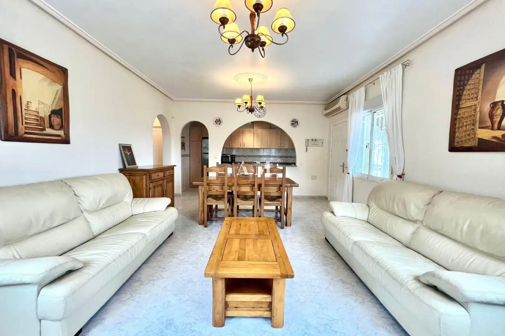 Sala de estar de Casa o chalet de alquiler en Rojales con Aire acondicionado, Calefacción y Terraza