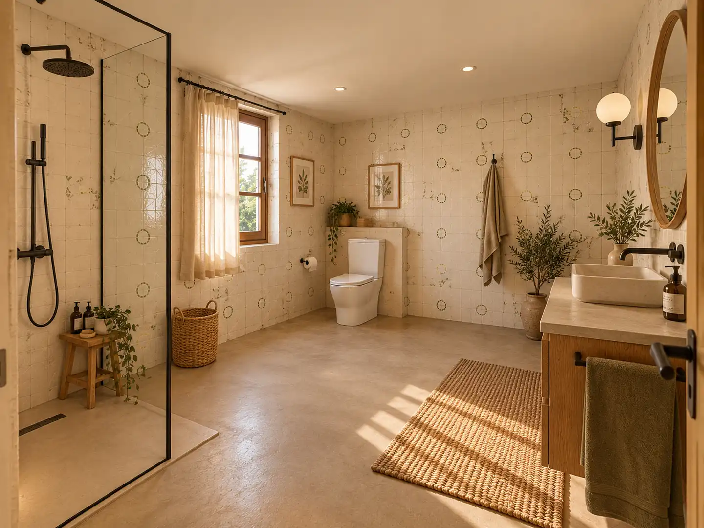 Badezimmer von Einfamilien-Reihenhaus zum Verkauf in Ciudad Real mit Privatgarten und Terrasse