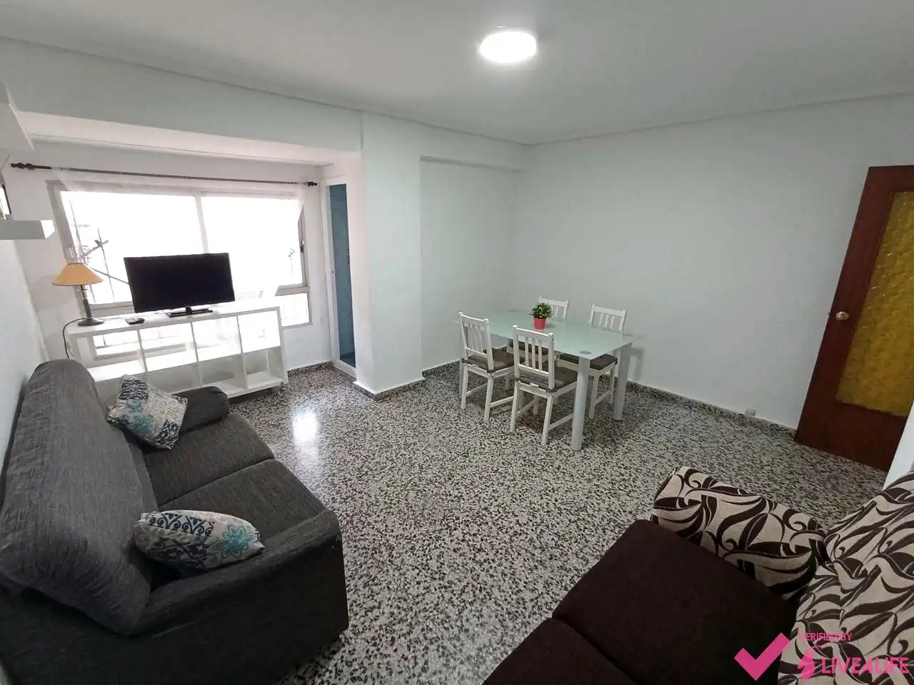 Wohnzimmer von Wohnung zur Miete in Valencia mit Terrasse und Möbliert