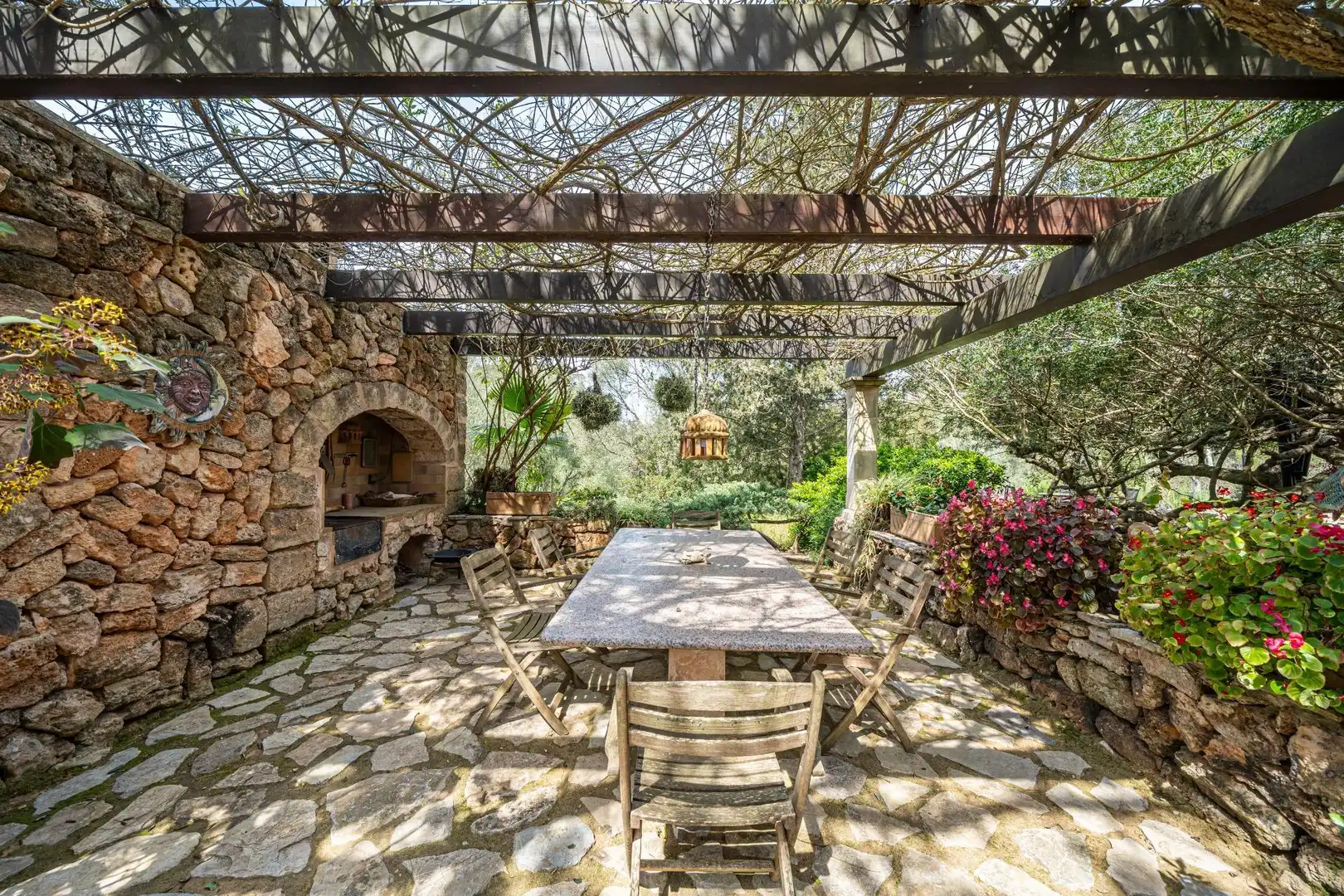 Terraza de Finca rústica en venta en Algaida con Aire acondicionado, Calefacción y Jardín privado