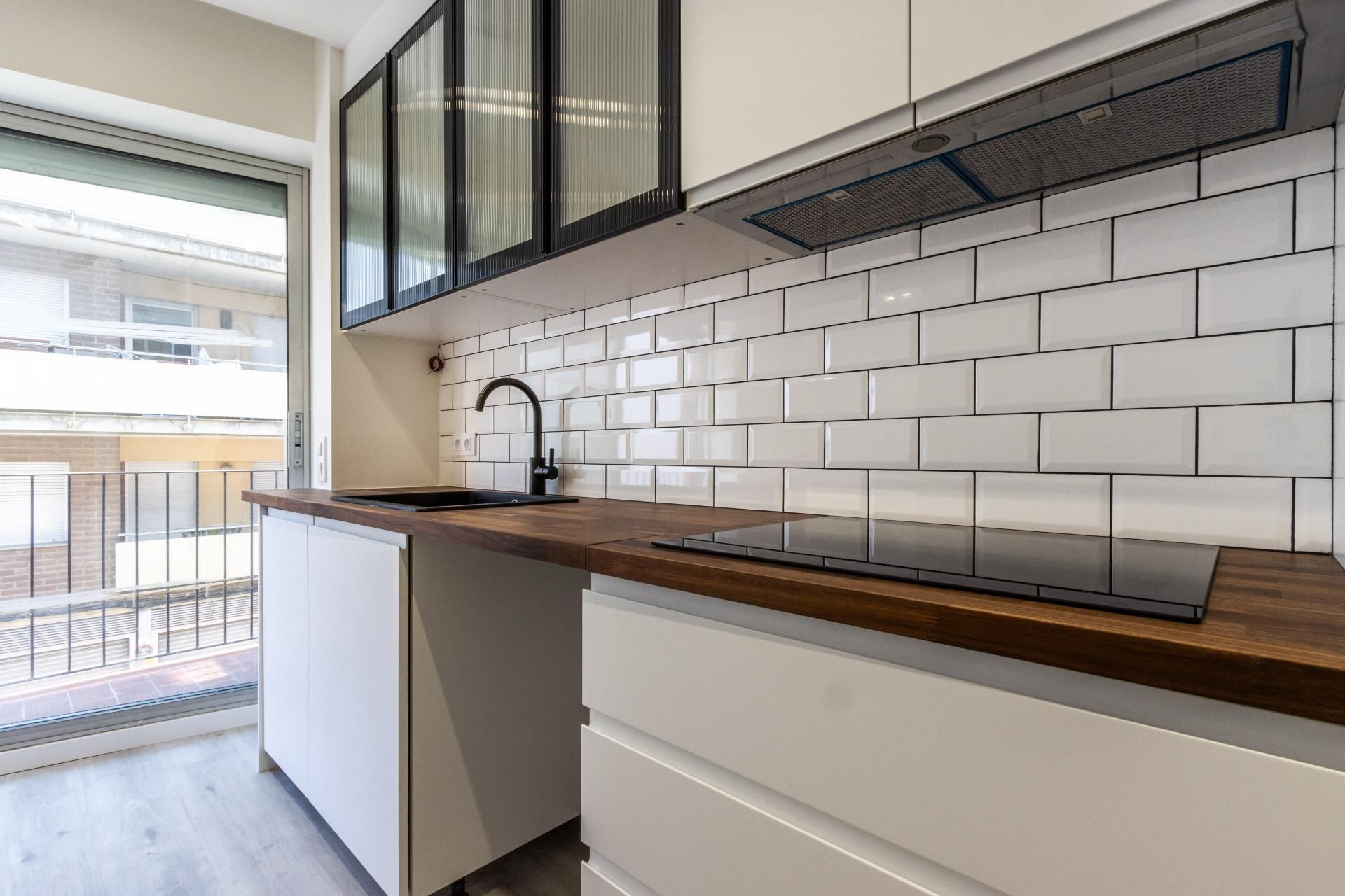 Kitchen of Flat for sale in Terrassa  with Heating, Parquet flooring and Terrace