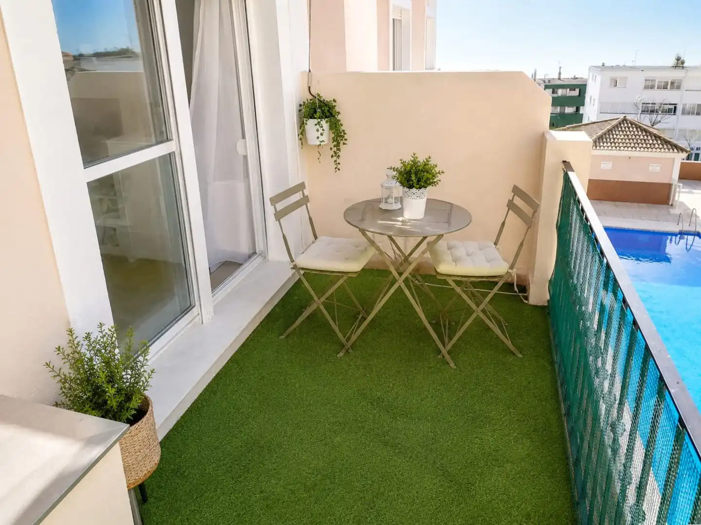 Balcony of Apartments for rent in Sotogrande  with Air Conditioner, Terrace and Community pool