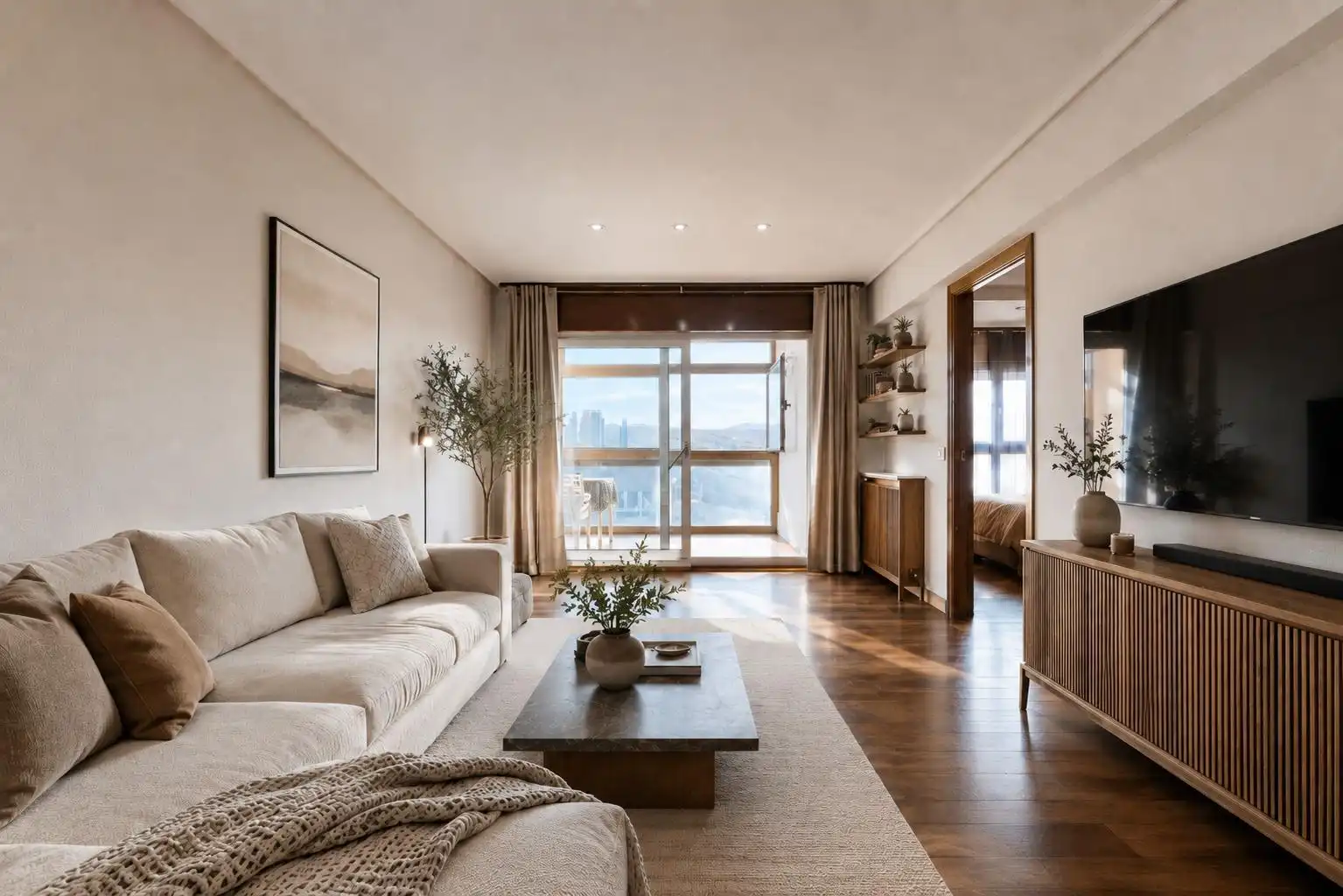 Sala de estar de Piso en venta en Sopela con Calefacción, Terraza y Trastero