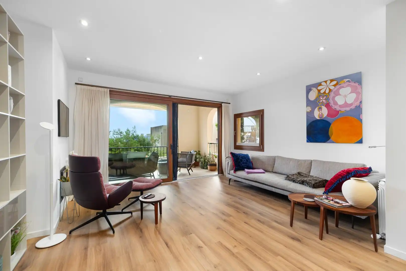 Sala de estar de Piso en venta en  Palma de Mallorca con Calefacción, Parquet y Terraza