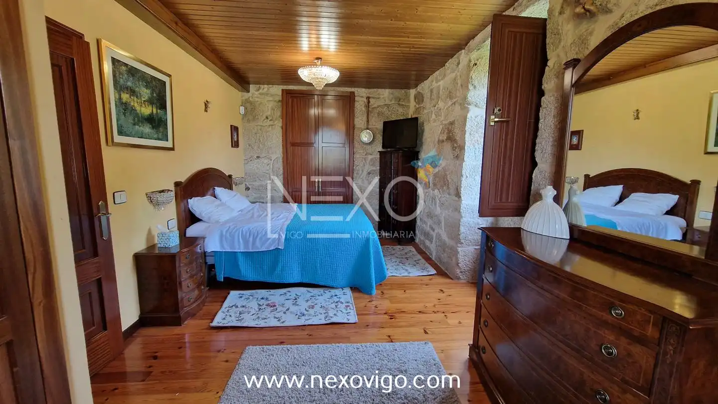 Schlafzimmer von Haus oder Chalet zum Verkauf in Mondariz mit Heizung, Privatgarten und Terrasse