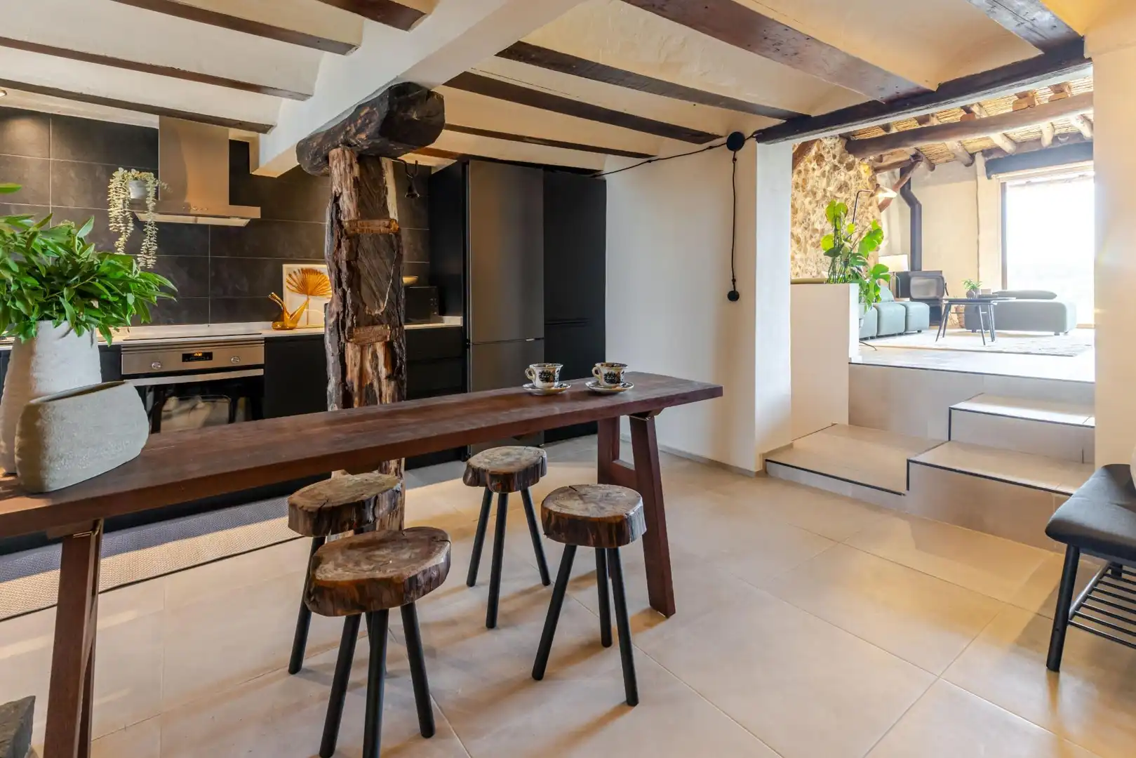 Cocina de Finca rústica en venta en Venta del Moro con Jardín privado, Terraza y Amueblado