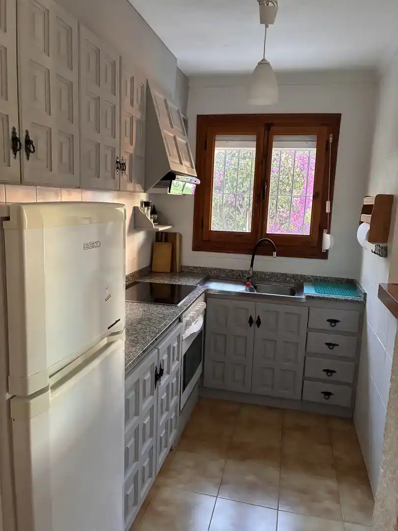 Kitchen of Flat for rent in Els Poblets  with Air Conditioner, Private garden and Storage room