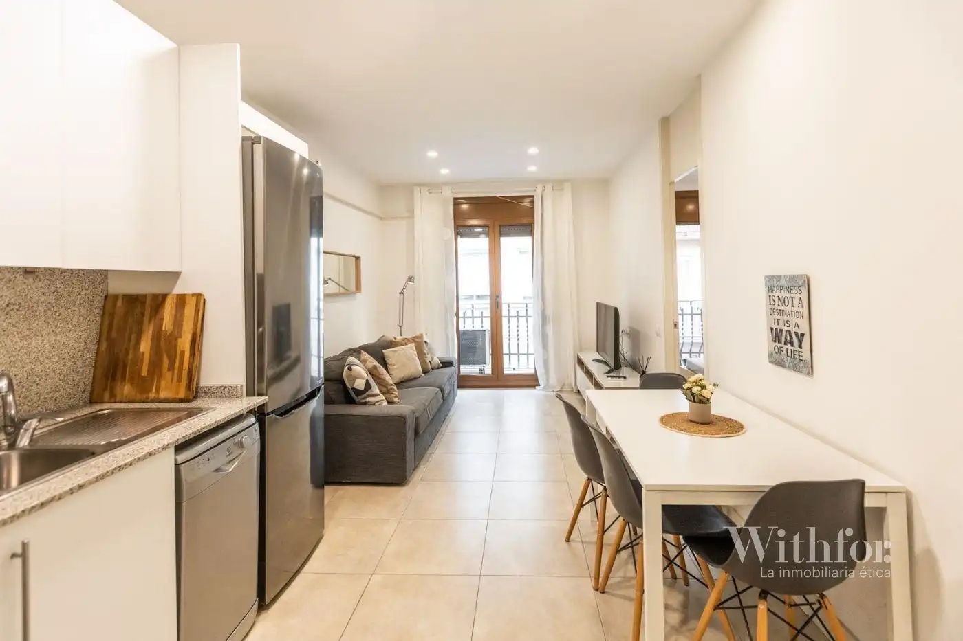 Living room of Flat for sale in Barcelona  with Air Conditioner, Heating and Balcony