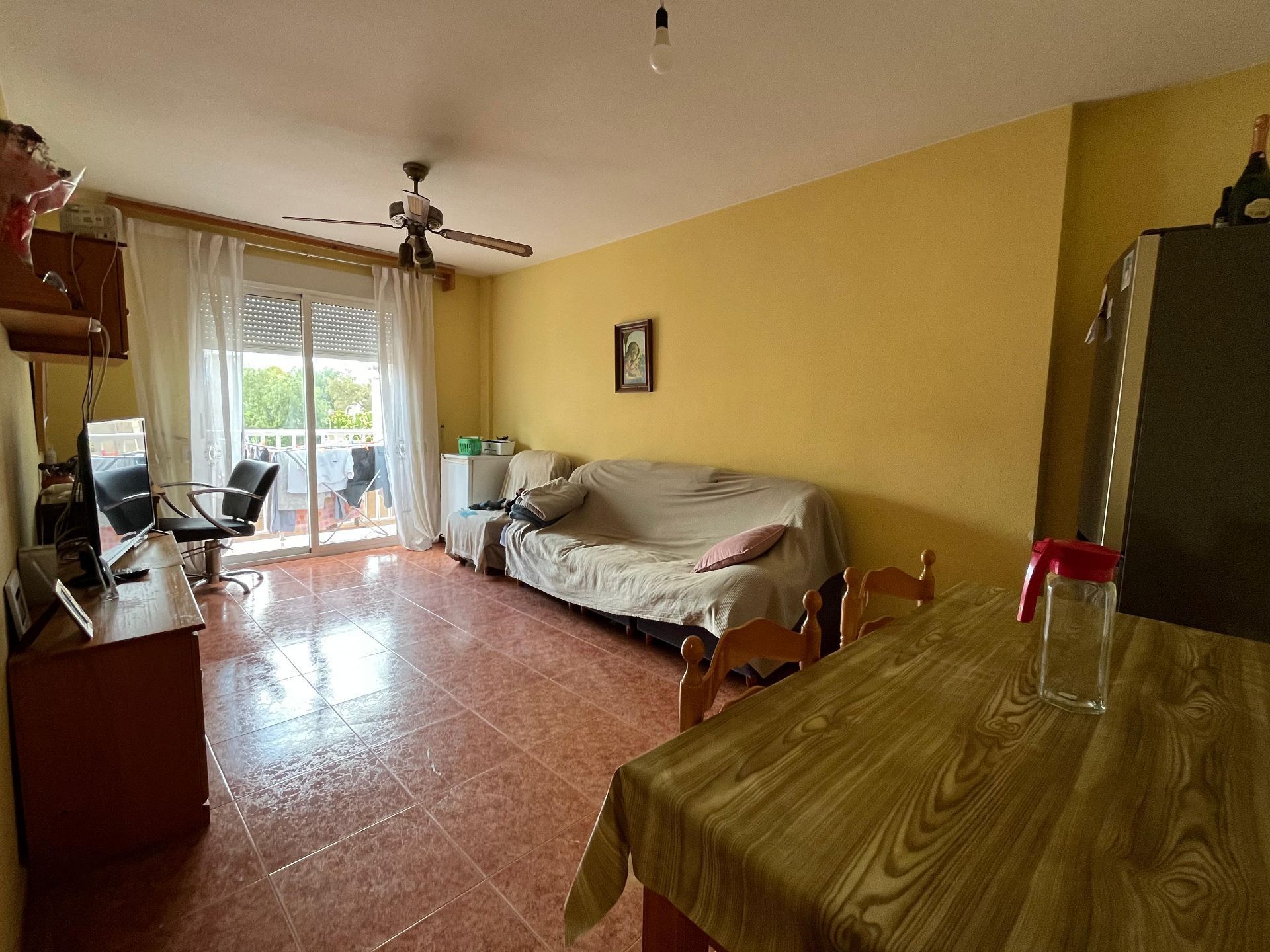 Living room of Flat for sale in Fuente Álamo de Murcia  with Terrace and Furnished