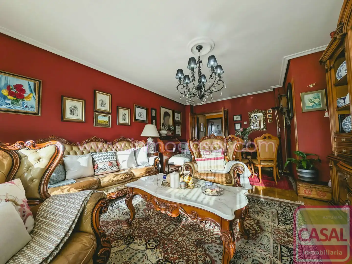 Wohnzimmer von Wohnung zur Miete in Avilés mit Heizung, Terrasse und Abstellraum