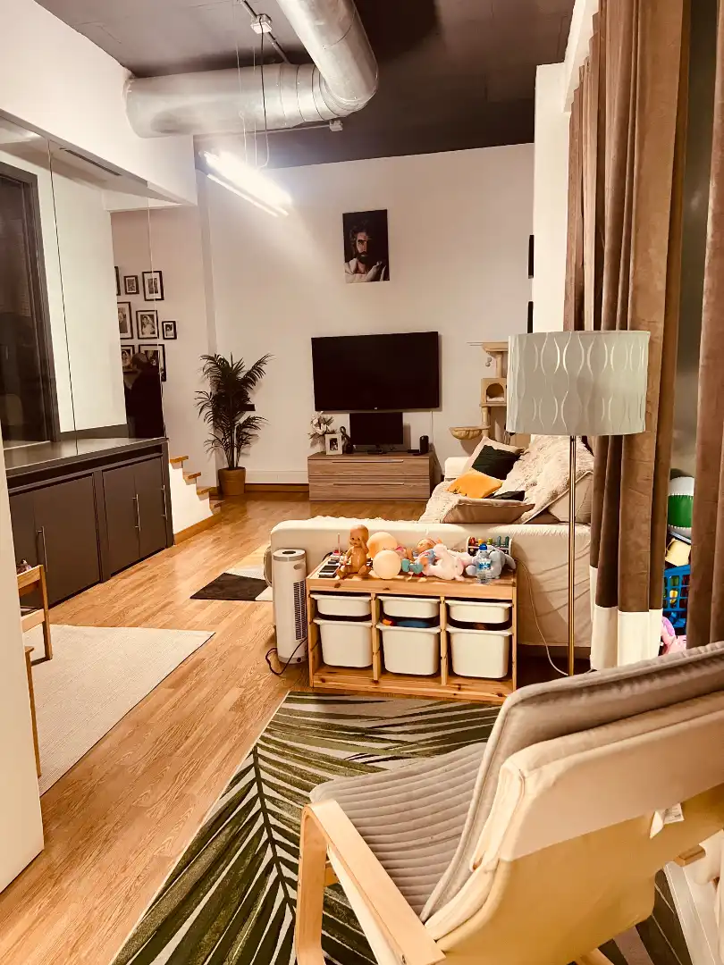 Sala d'estar de Loft en venda en San Sebastián de los Reyes amb Aire condicionat, Calefacció i Jardí privat