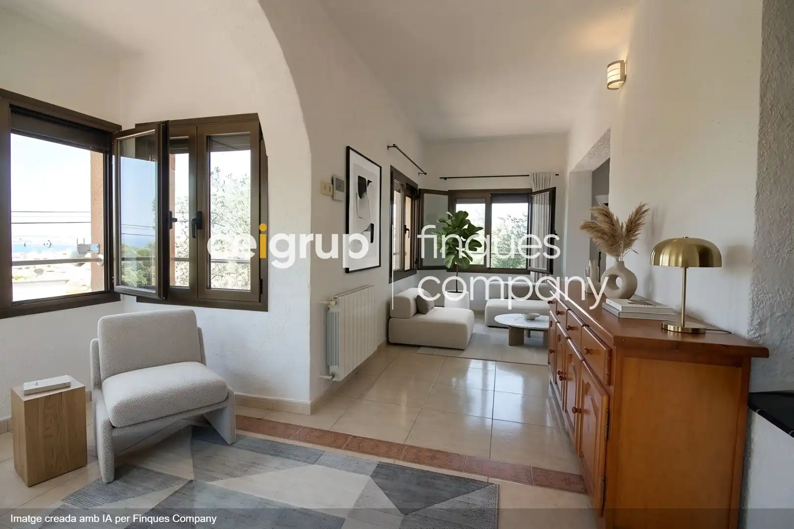 Living room of Houses for sale in Roses  with Heating, Terrace and Storage room