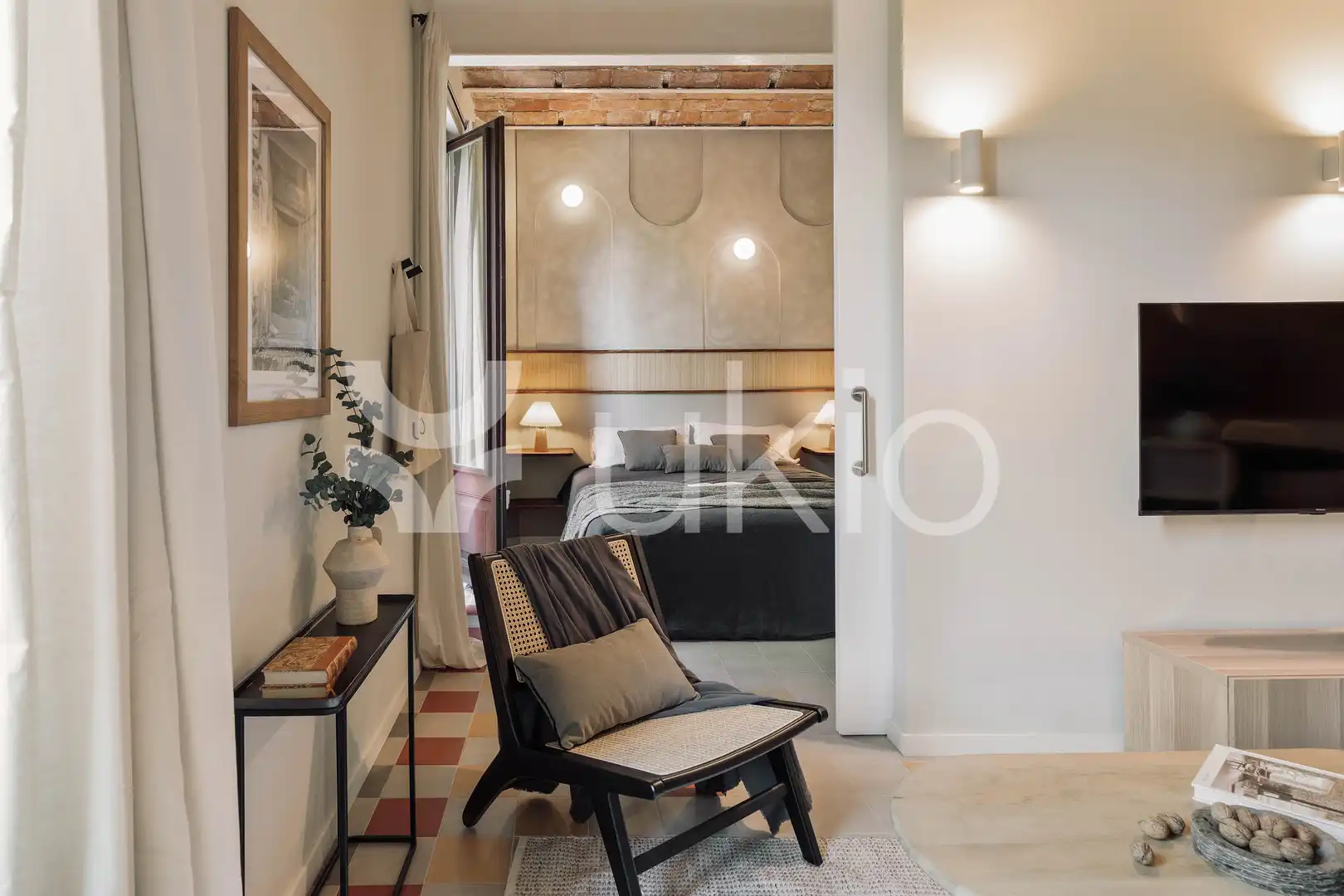 Habitación de Apartamento de alquiler en Barcelona con Aire acondicionado, Calefacción y Amueblado