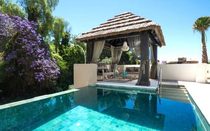 Swimming pool of Single-family semi-detached for sale in Marbella  with Air Conditioner, Terrace and Swimming Pool