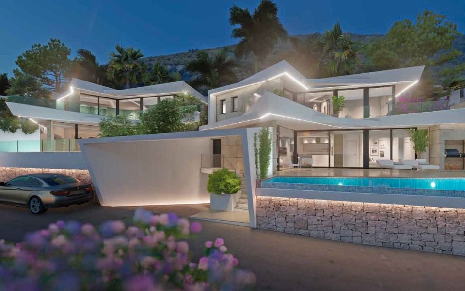 Vista exterior de Casa o xalet en venda en Benitachell / El Poble Nou de Benitatxell amb Aire condicionat, Calefacció i Jardí privat