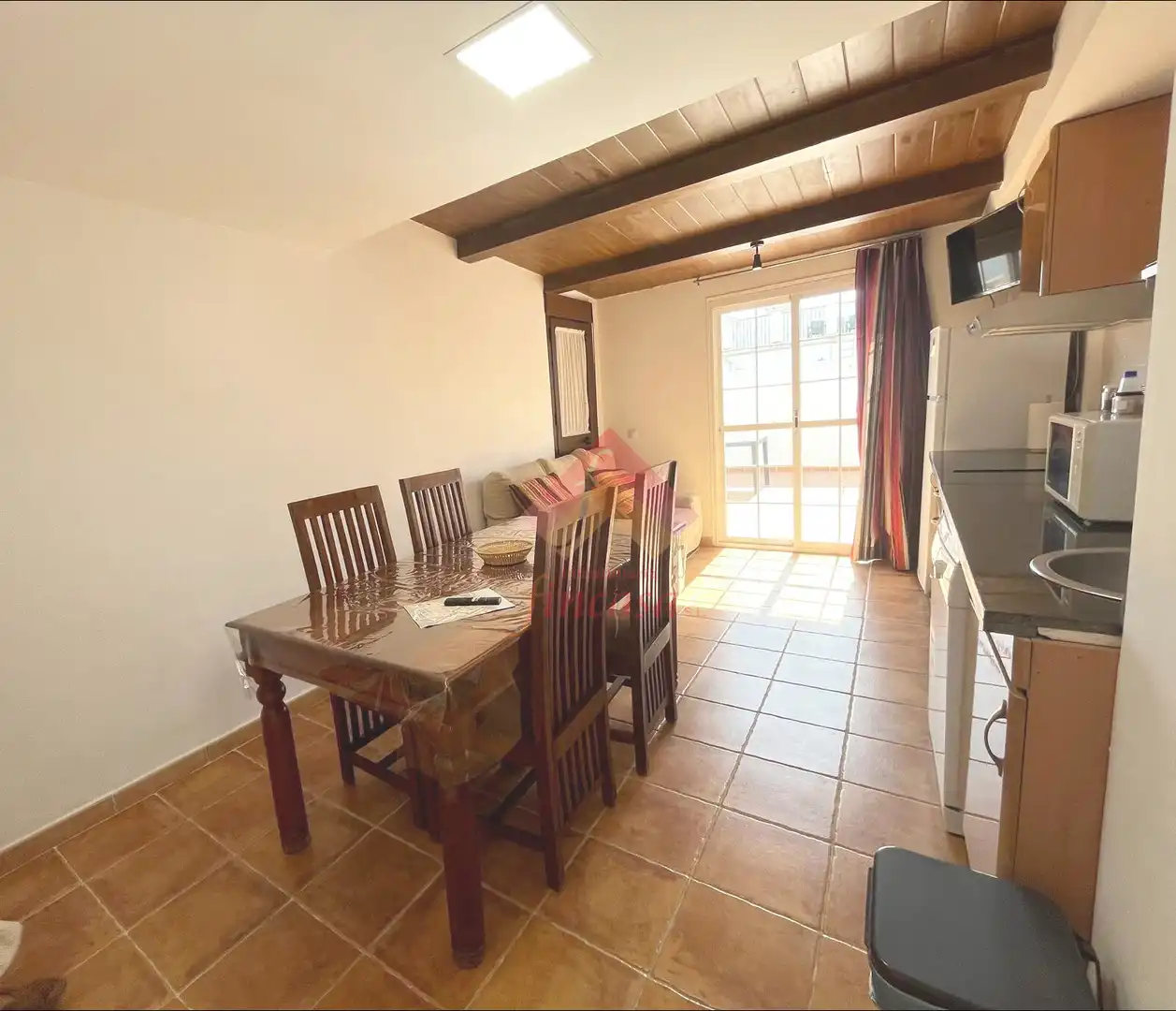 Dining room of Attic for rent in Ronda  with Air Conditioner, Terrace and Furnished