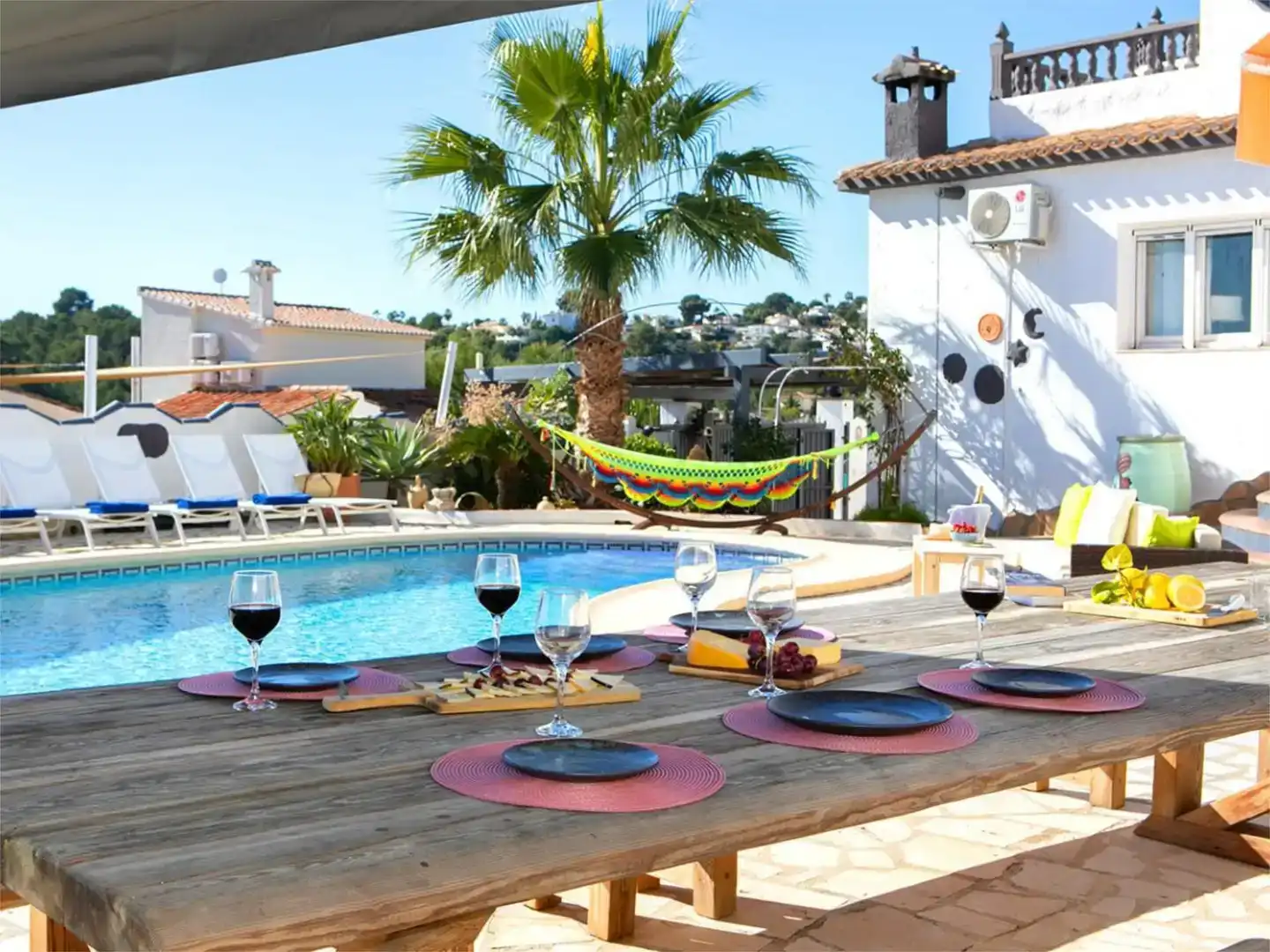 Terrassa de Casa o xalet en venda en Moraira amb Aire condicionat, Piscina i Balcó