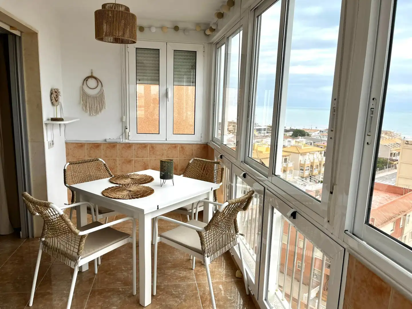 Balcony of Apartments for rent in Torrevieja  with Air Conditioner, Private garden and Terrace