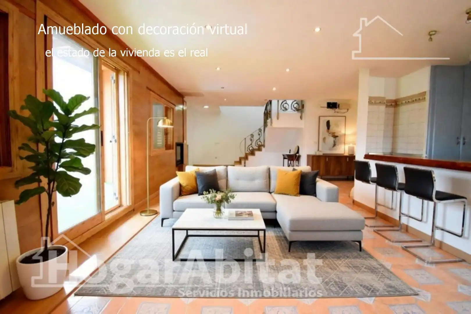 Sala de estar de Casa o chalet en venta en Gandia con Calefacción, Jardín privado y Terraza