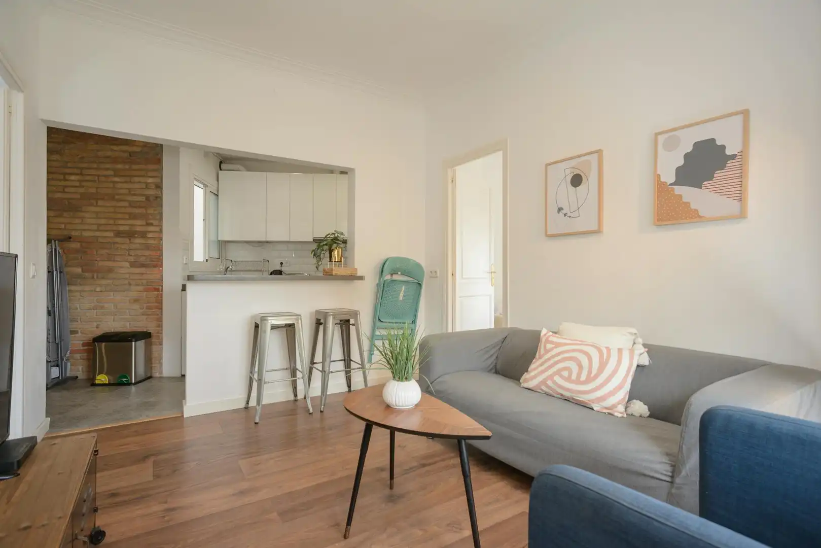 Sala de estar de Piso de alquiler en Barcelona con Calefacción, Amueblado y Lavadora