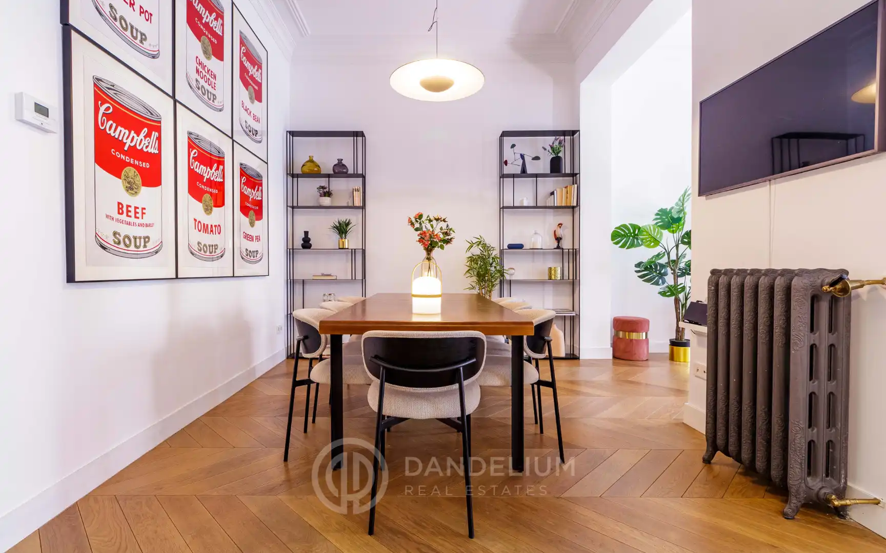 Comedor de Piso de alquiler en Madrid con Aire acondicionado, Calefacción y Parquet
