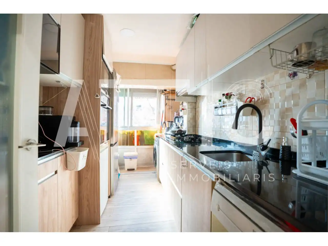 Kitchen of Flat for sale in Sabadell  with Air Conditioner, Heating and Storage room
