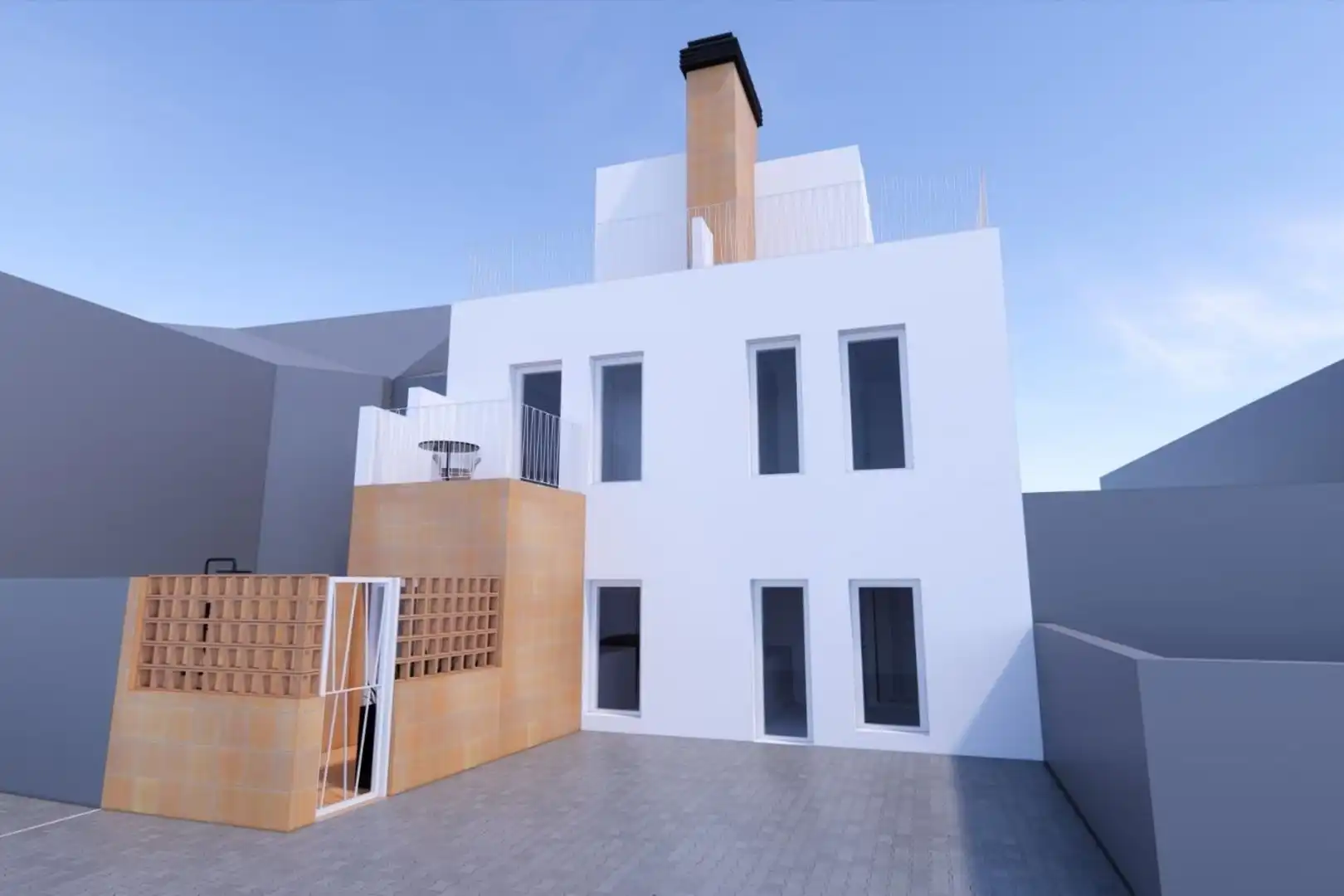 Vista exterior de Casa adosada en venta en Cartagena