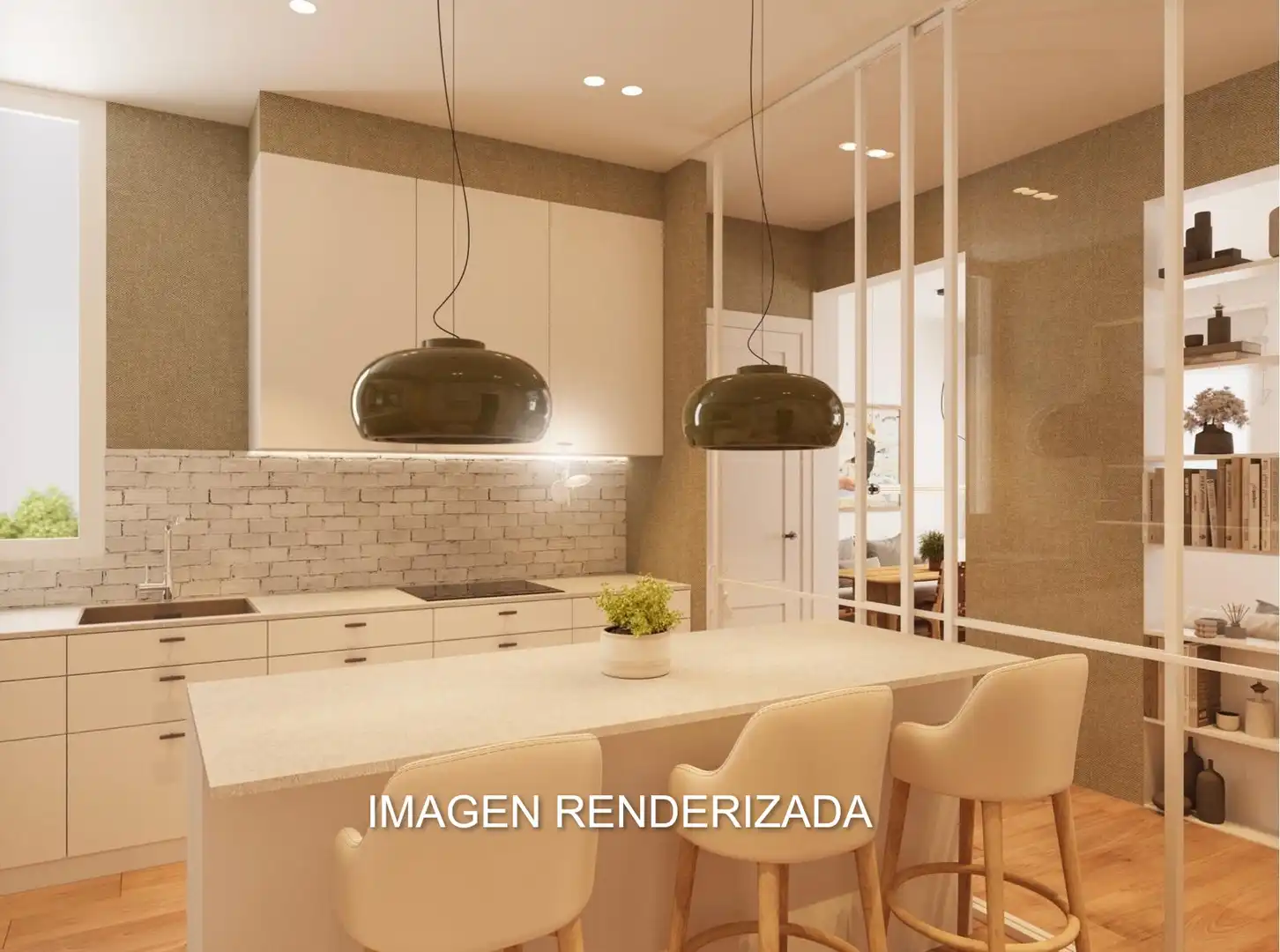 Kitchen of Flat for sale in Barcelona  with Air Conditioner, Heating and Parquet flooring
