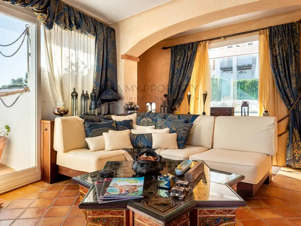 Sala de estar de Ático en venta en Eivissa con Aire acondicionado, Terraza y Amueblado