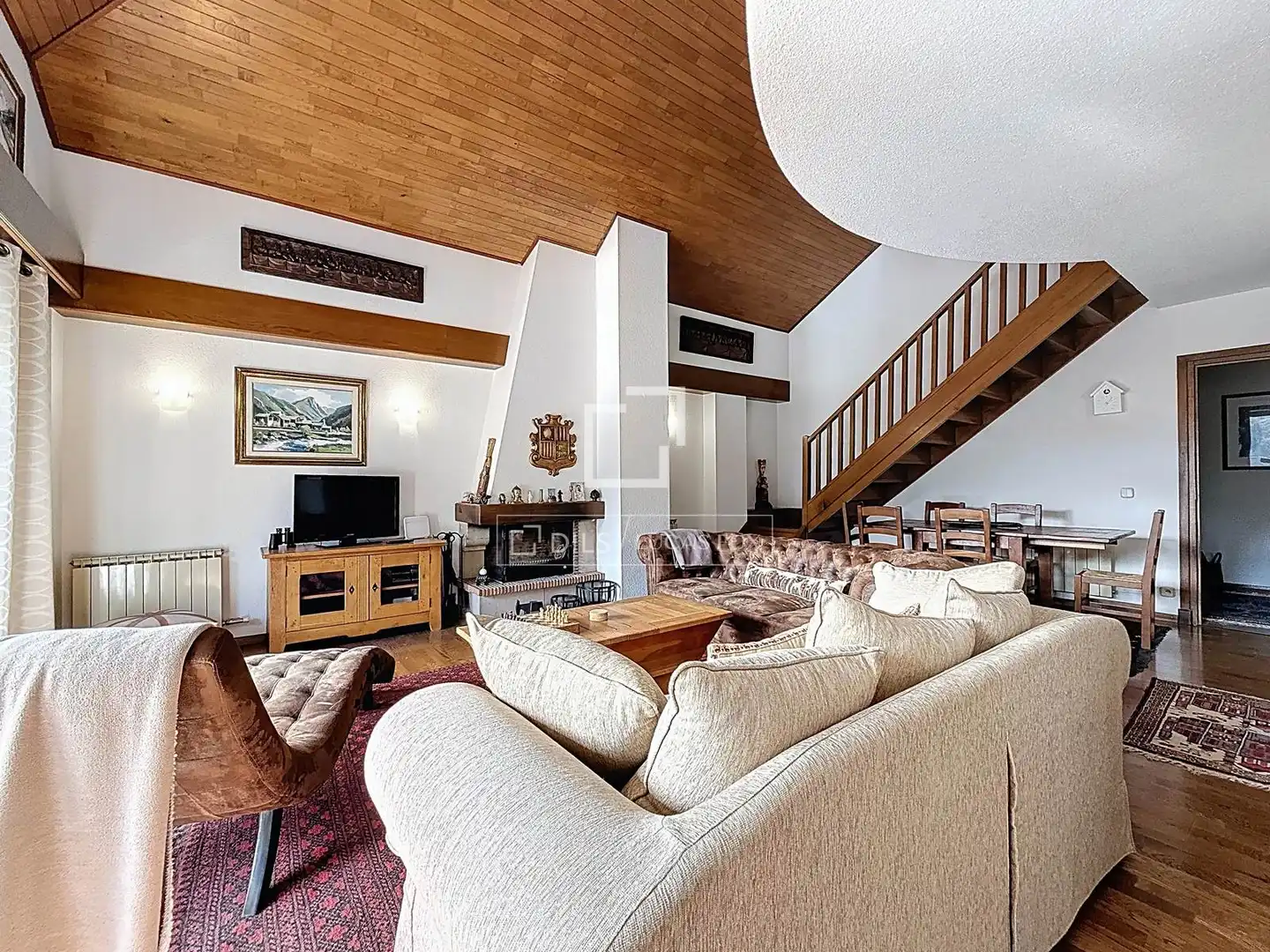 Sala de estar de Piso de alquiler en La Massana con Calefacción, Parquet y Terraza