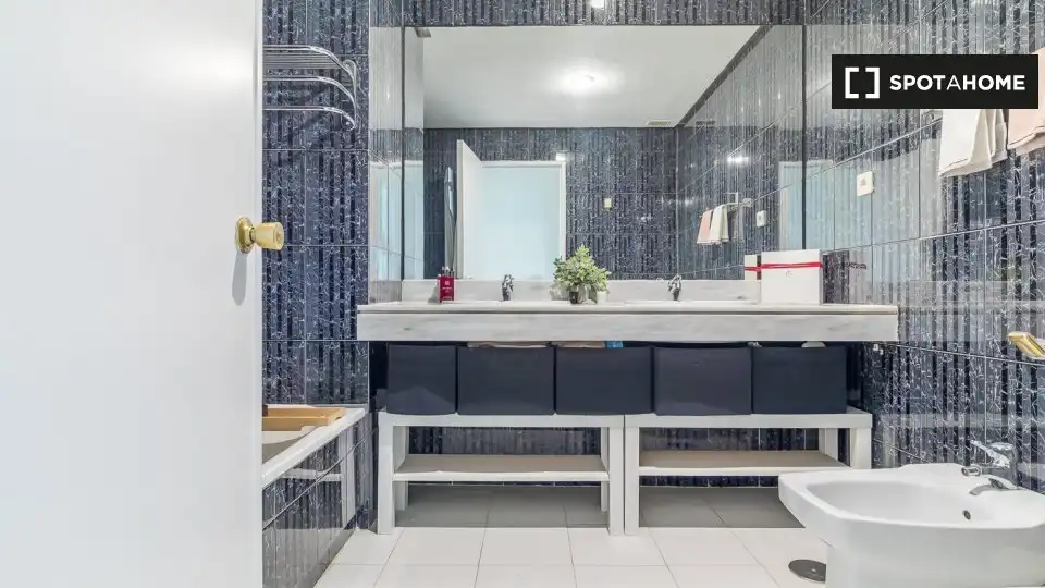 Bathroom of Flat for rent in Madrid  with Air Conditioner, Heating and Furnished