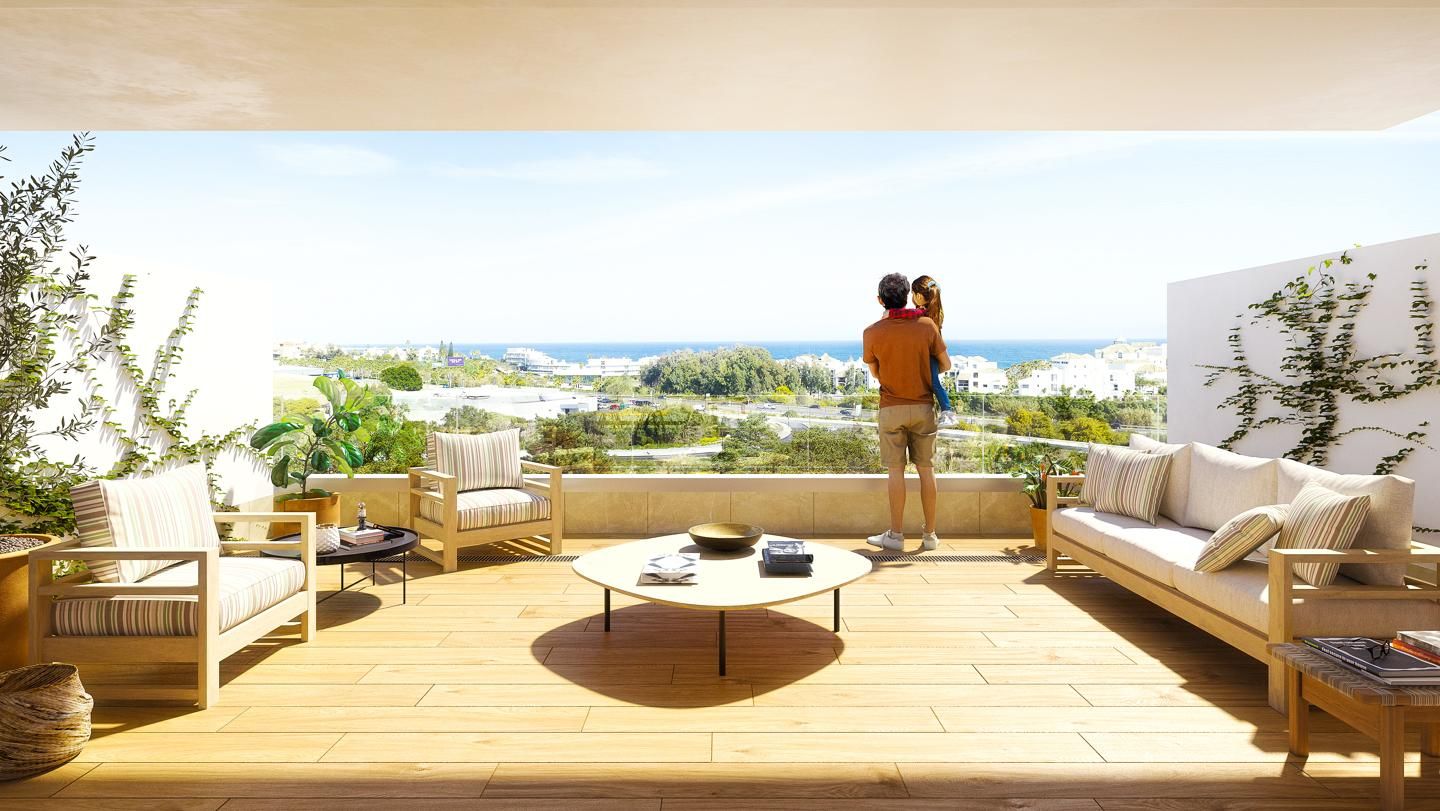 Terrace of Apartment for sale in Estepona  with Air Conditioner, Heating and Private garden