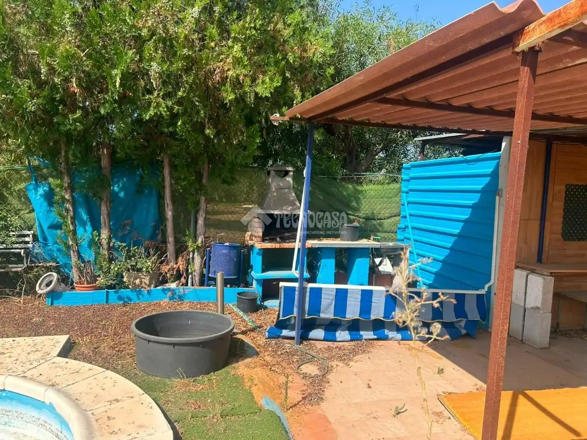 Jardín de Finca rústica en venta en Arahal con Aire acondicionado, Parquet y Piscina