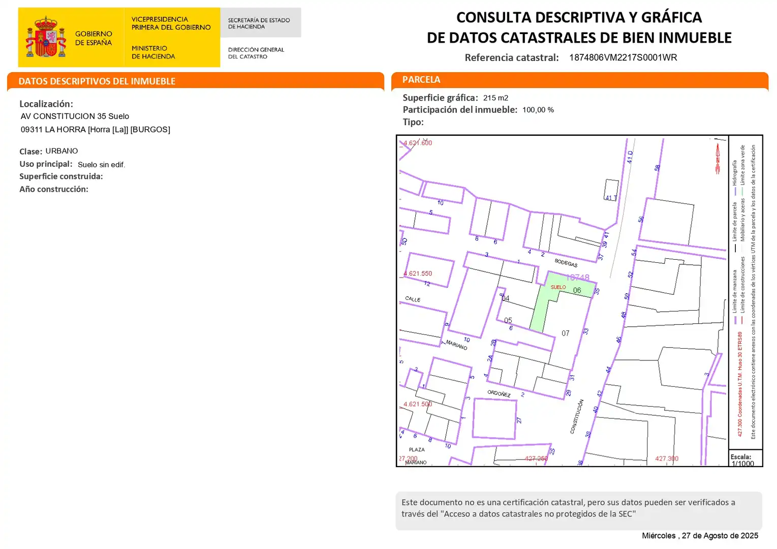 Vista exterior de Residencial en venta en La Horra 