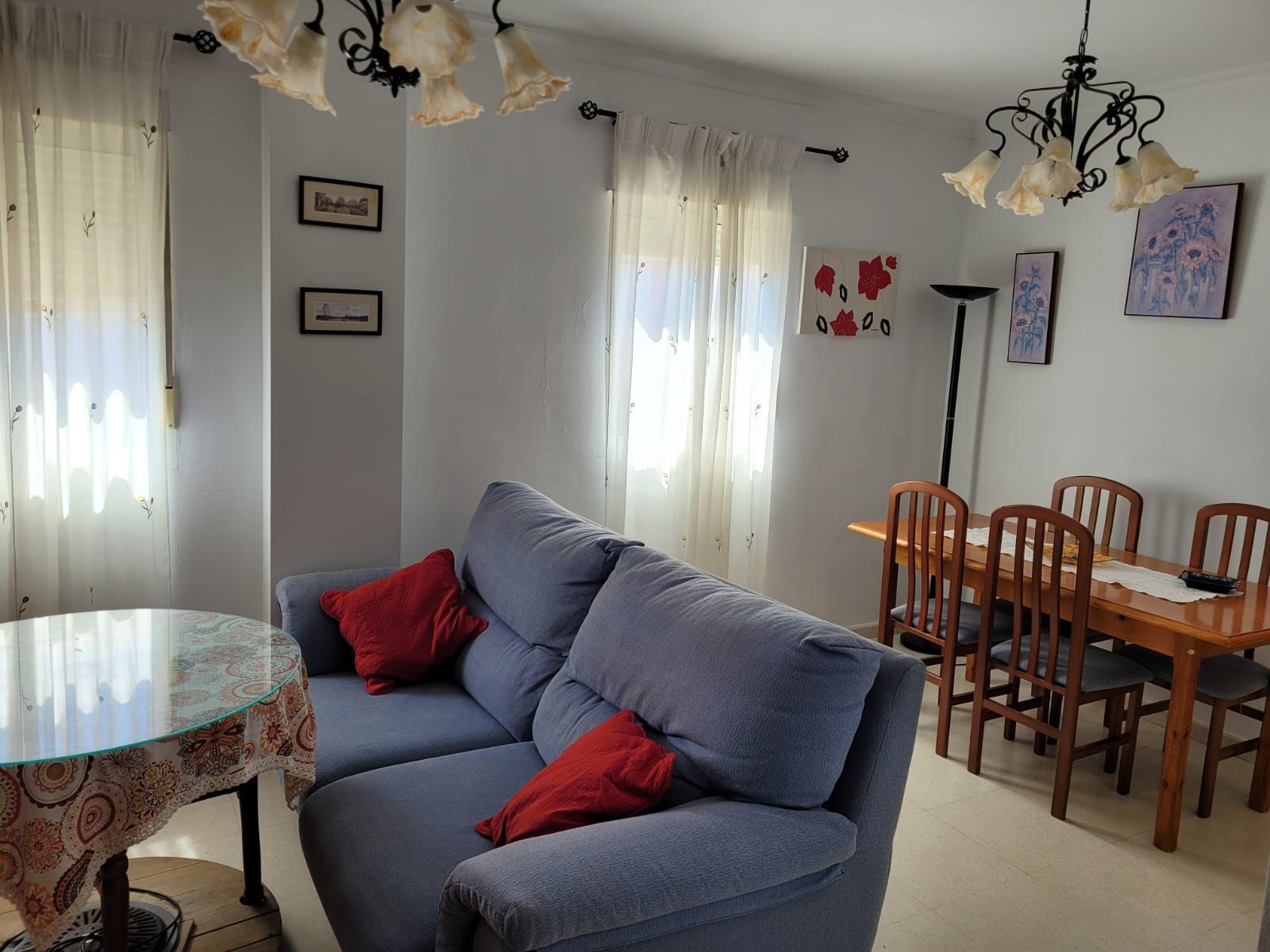Wohnzimmer von Wohnung zum verkauf in Cortegana mit Ofen, Mikrowelle und Balkon