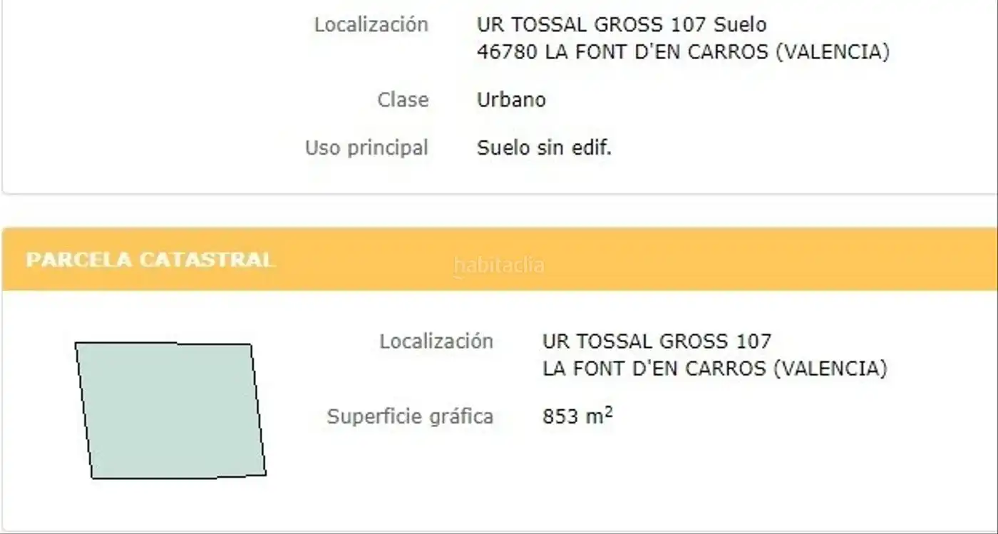 Terreny residencial en venda a Urb Tossal Gros d'en Carr 107