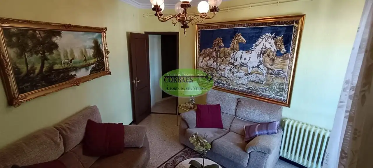 Sala d'estar de Pis de lloguer en Ourense Capital  amb Calefacció, Traster i Moblat